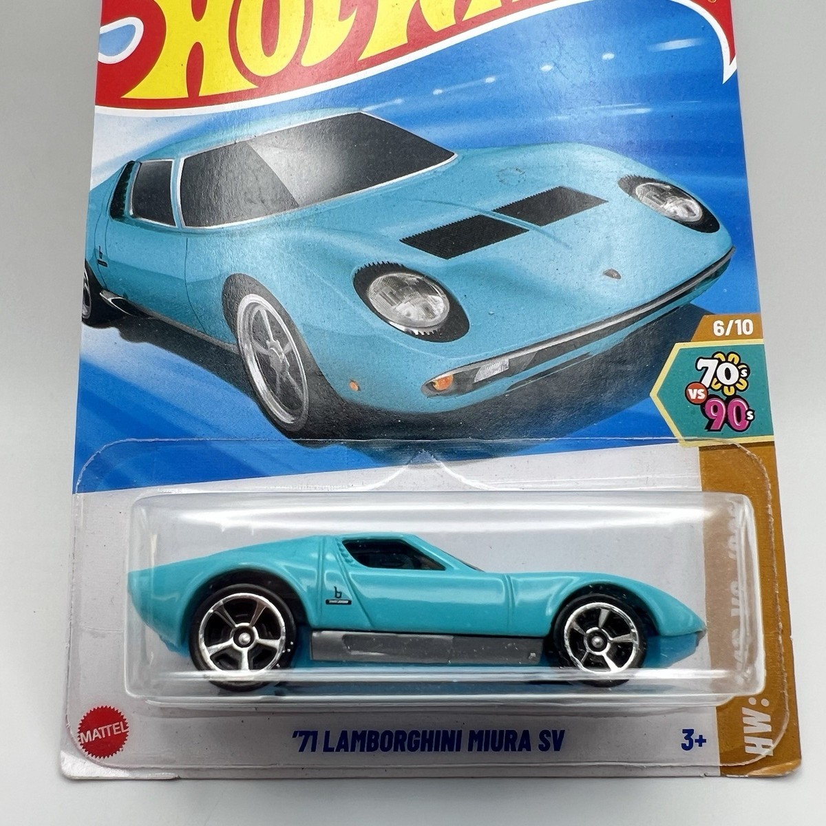 Hot Wheels '71 Lamborghini Miura SV Turquoise Dollar Tree