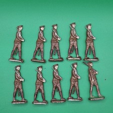 Set of 10 Vintage Metal Toy Soldiers Painted lead  WWI