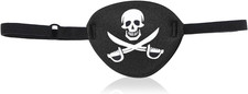 Pirate Eye Patch for Adults   Soft Adjustable Eye Cover for Costume Parties, Hal