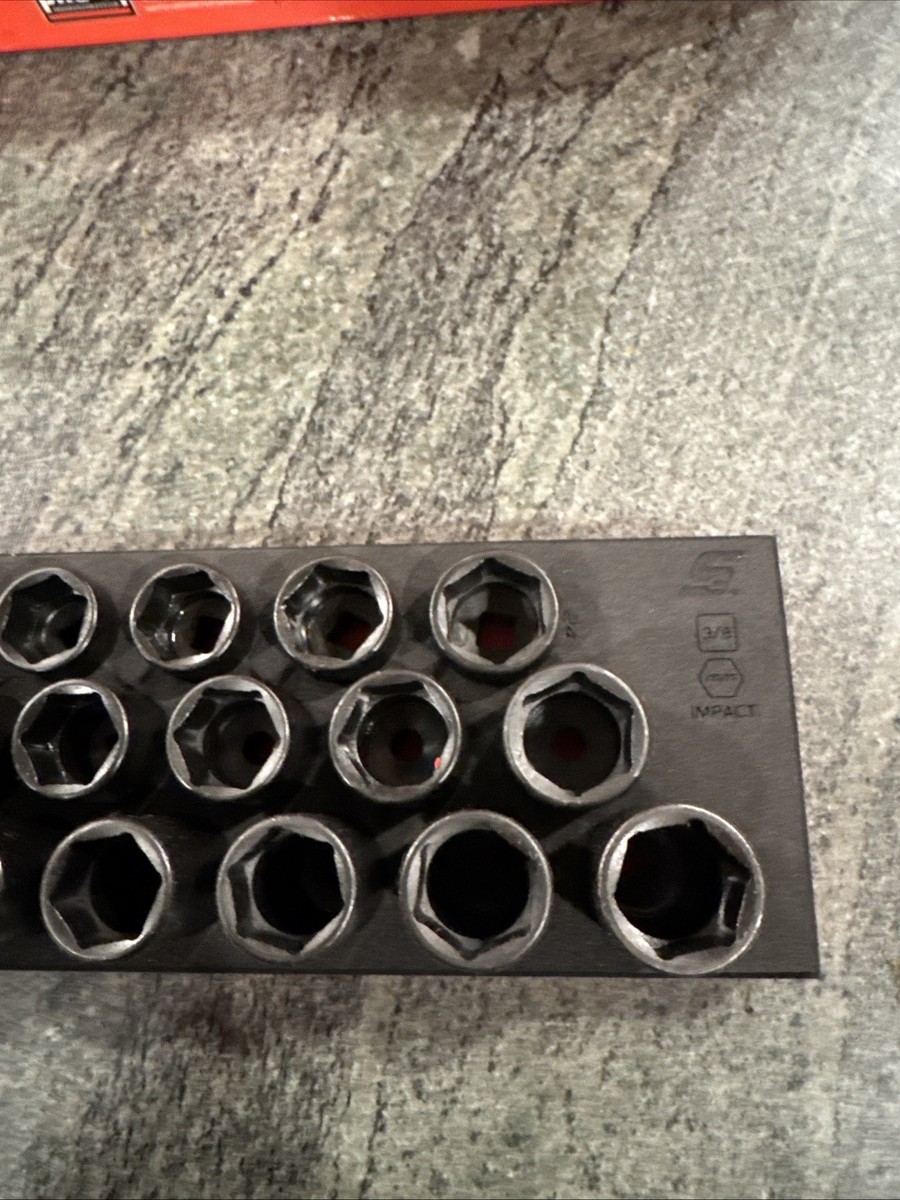 Snap On 257simfmyfr 57 pc 3/8” drive 6 pt metric impact socket set