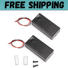 Pack of 2 9v Battery Holder, 9 Volt Holder with Switch, Battery...