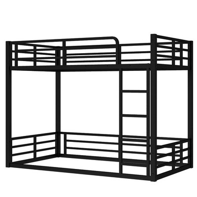 Metal Bunk Bed, Twin XL over Twin XL Floor Bunk Bed Frame
