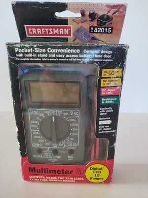 Sears Craftsman Digital Multimeter Model 982015 AC/DC NOS