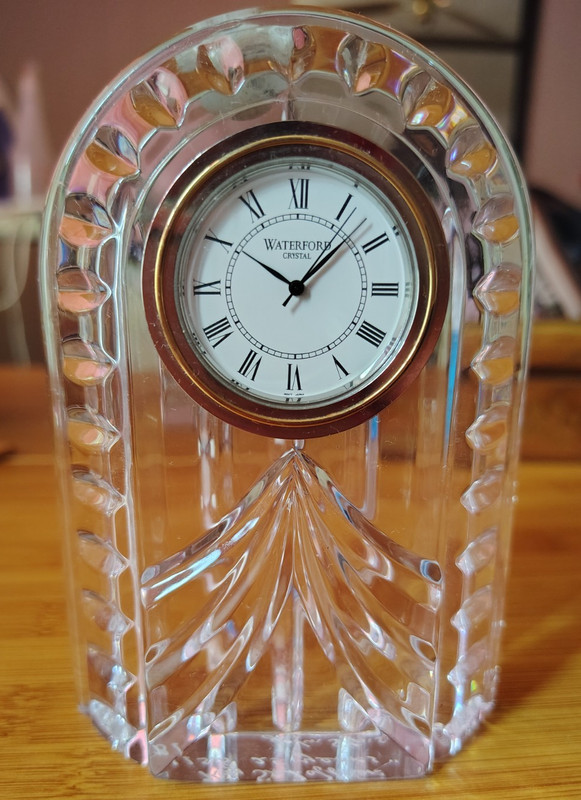Waterford Crystal Overture Pattern Small Mantael Clock