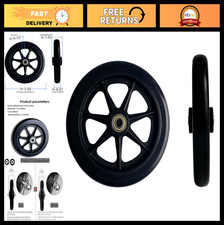 6" Black Replacement Wheels for Walker - Universal Hard Rubber, All-Floor Safe,