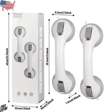 2Pack Shower Grab Bar 12" Showers Suction Bar Handle Bathroom Safety Grip Handle
