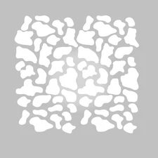 Set of 64 Vinyl Wall Art Decal - Cow Pattern - Cows Spots Adhesive Stickers A...