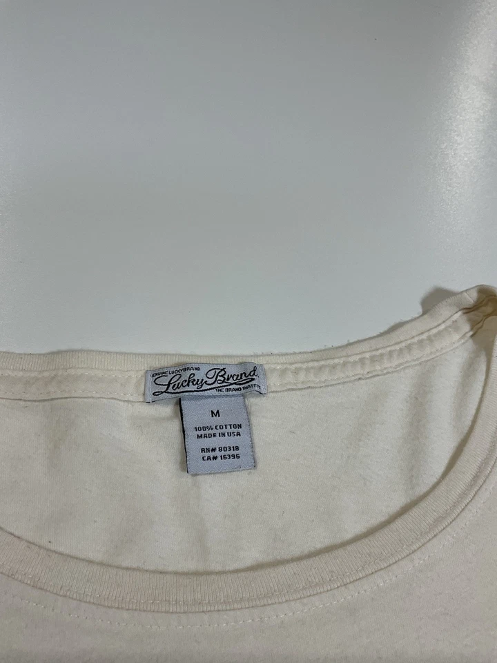 Vintage Lucky Brand Dragon Long Sleeve T Shirt Sz M Made In USA Grunge Y2K - Image 3 of 4