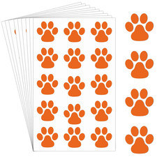 20 Sheets 300 Pcs Paw Print Tattoos Temporary, Orange