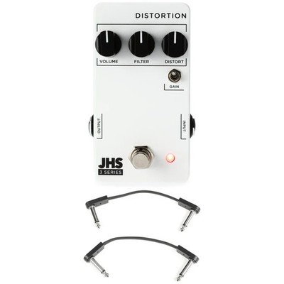 JHS 3 Series Distortion Pedal with EBS Patch Cables
