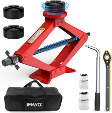 Cric per Auto 2.5T/2500Kg, Cric Auto Con Universale Tampone in Gomma, Cric Porta