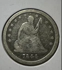 1844O US Seated LIBERTY SILVER Quarter! "New Orleans" Mint! VG! Old US Coin!