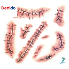 Halloween Body Face Scar Realistic Temporary Tattoos Sticker Paper Waterproof fo