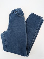 Vintage Levi's Jeans 26 X 30 High Rise Dark Blue Tapered Straight Leg White Tab