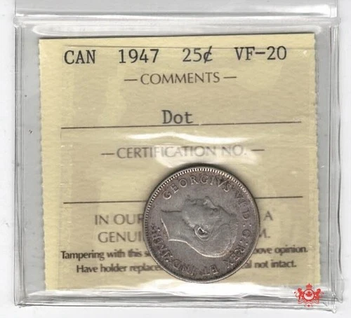 1947 Canada 25 Cents — photo from another recent sale