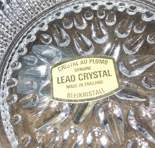 Bleikristall Genuine Lead Crystal Bowl with Silver Rim Made in England - Picture 3 of 11