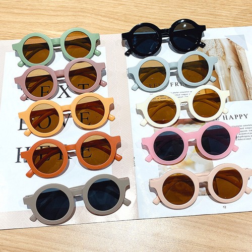 KIDS BOYS GIRLS CLASSIC DESIGNER ROUND SUNGLASSES SHADES UV400 VINTAGE EYEWEAR - Picture 4 of 20