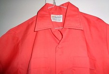 NOS MARLBORO 50s PINK Salmon Iridescent Loop Collar Cloth Buttons ROCKABILLY ML