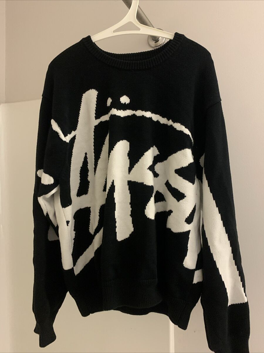 stussy big logo black and White sweater | eBay stussy big logo black and White sweater | eBay