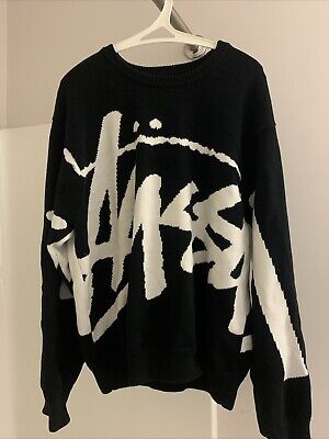 stussy big logo black and White sweater | eBay stussy big logo black and White sweater | eBay
