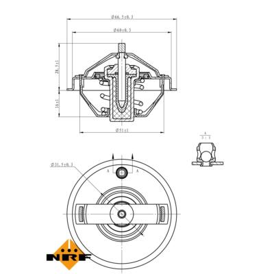 NRF Thermostat Kühlmittel 80°C für VW Golf VI Jetta IV 5K1 162 163 AV3 AV2