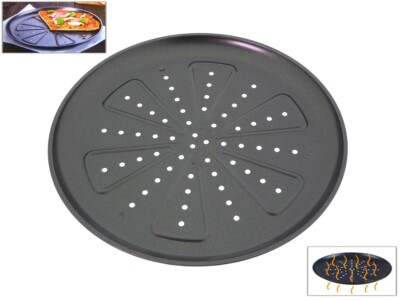 PIZZABLECH chg Ø 28 cm GELOCHT ANTIHAFT Pizza BACKBLECH PIZZAFORM OFENBLECH