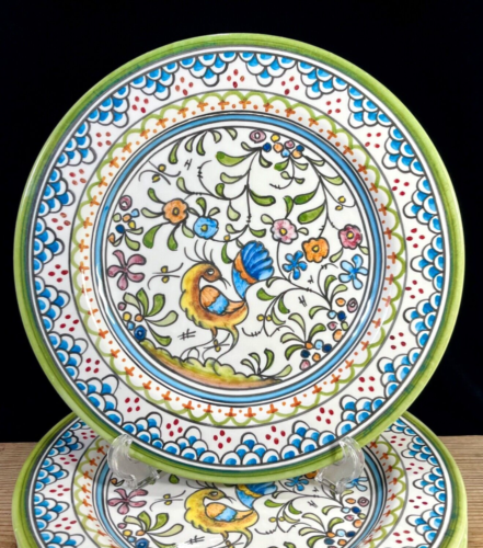 Set Of 4 WILLIAMS SONOMA Melamine NAZARI Dinner Plates 11”