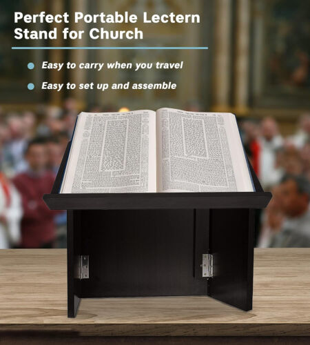 Foldable Tabletop Podium - Portable Presentation Podium, Lectern Book Stand - Picture 4 of 17