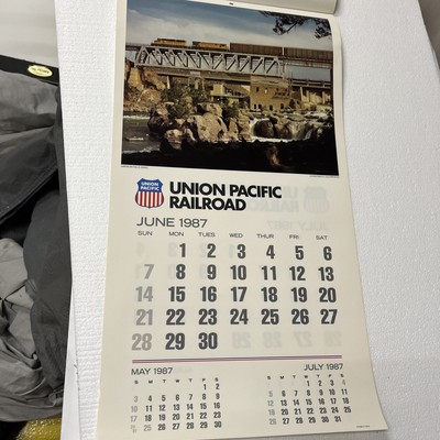 Vintage 1987 Union Pacific Railroad Wall Calendar | eBay