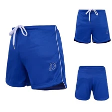 DEFY NEW MENS WORKOUT GYM TRAINING SPORTS RUNNING CASUAL FITNESS SHORTS BLUE