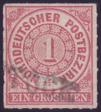 AD NDP Mi. No. 4 letter piece L1 Rostock reused Mecklenburg