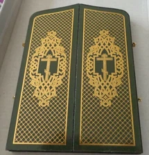 Russian Triptych wood  Icon   St Nicholas 