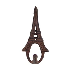 Cast Iron Eiffel Tower Key Hook Towel Coat Hanger Wall Mounted Antique Style