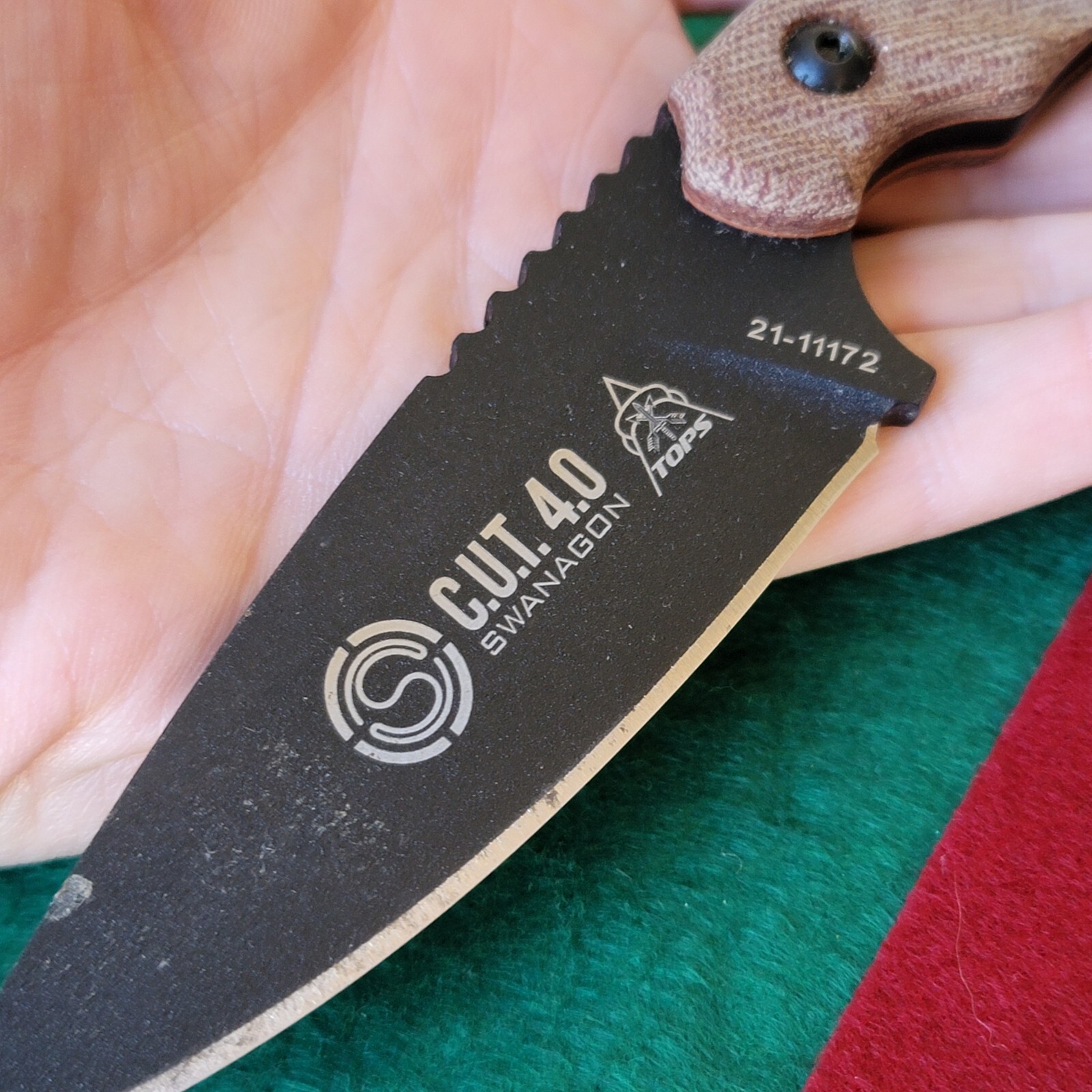 Tops Cut 4.0 Swanagon Combat Utility Fixed Blade Fighting Knife W