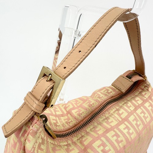 FENDI Zucchino Mini Pouch Handtasche Pink Canvas Authentic - Bild 18 von 24