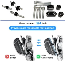 3/4" Driver Floorboard Spacer Extension Fit For Harley FLHT FLHR FLTR 09-23 22