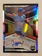 JOSE PERDOMO 2023 Elite Extra Edition PRIME NUMBERS A AUTO #'d 172/200 Braves