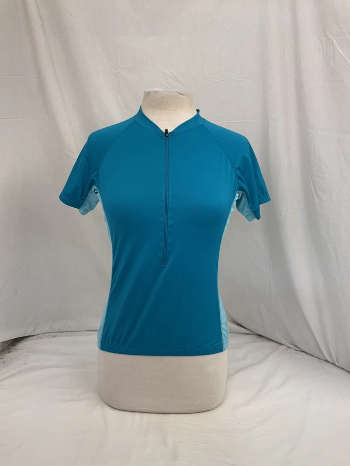 Jersey de ciclismo Novara M azul 1/2 cremallera manga corta poli elástico YGI Y1-246 Foto 2 de 4