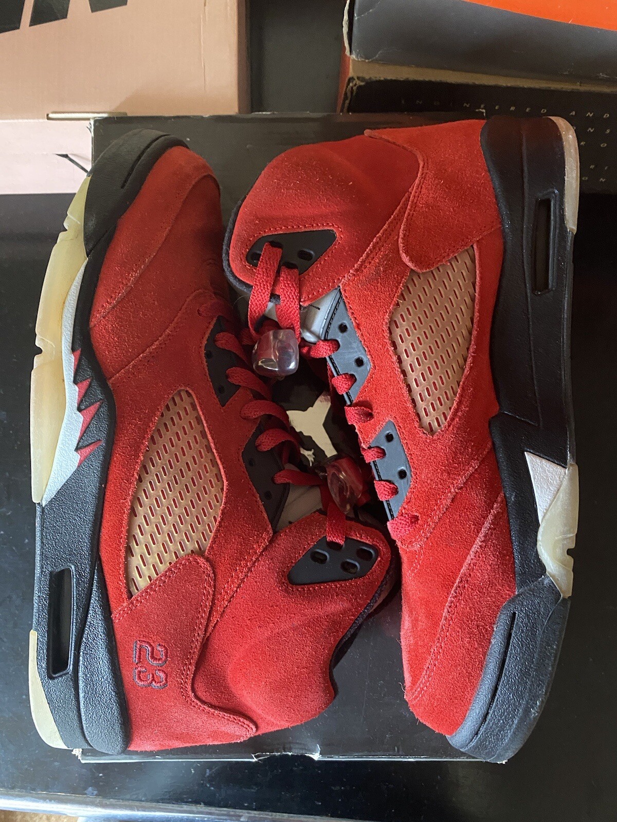 OFF WHITE X NIKE 2008 Nike Air jordan 5 V Raging Bull Toro Red 136027 601 III X off White supreme