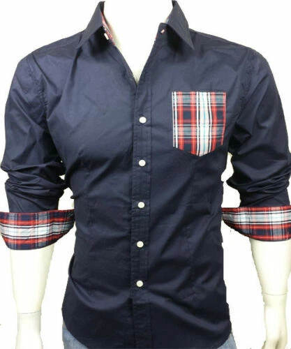 Blue Casual Casual Shirts & Tops for Men