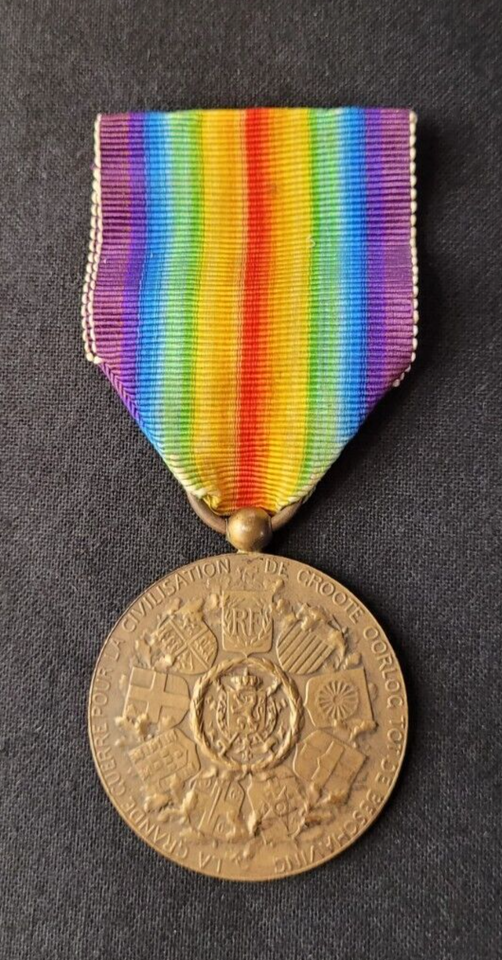 MÉDAILLE INTERALLIÉE 1914-1918 bronze signée Dubois WW1 Inter-Allied Medal EUR 24,00 - FR
