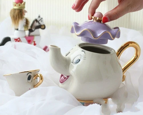 NEU MRS. POTTS TEEKANNE + TASSiLO TASSE DiE SCHÖNE UND DAS BiEST Figuren - Bild 4 von 7