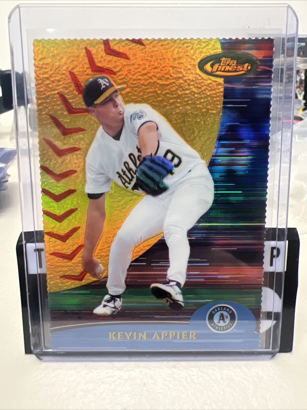 2000 Topps Finest Kevin Appier Gold Refractor Die-Cut SP #48 Athletics