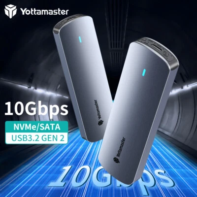 Yottamaster M.2 NVMe SATA Adapter Externes SSD Gehäuse Case M/M+B Key USB-C 3.2