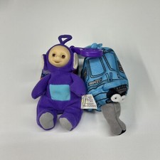 VTG 1999 Burger King Teletubbies Plush Toys With Clips Tinky Winky Noo Noo