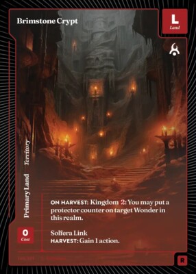 Wonders Of The First: Brimstone Crypt 148/401 RARE Primary Land!