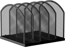 5 Section Mesh Desktop Organizer File Folder Stand Office Home Storage Sorter