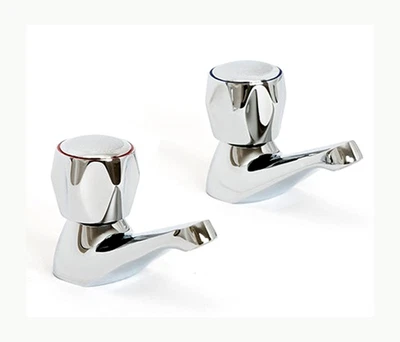 ELLSI Traditional Bath Taps – Chrome | Hot & Cold Tap Set | Classic Twin Handle Design