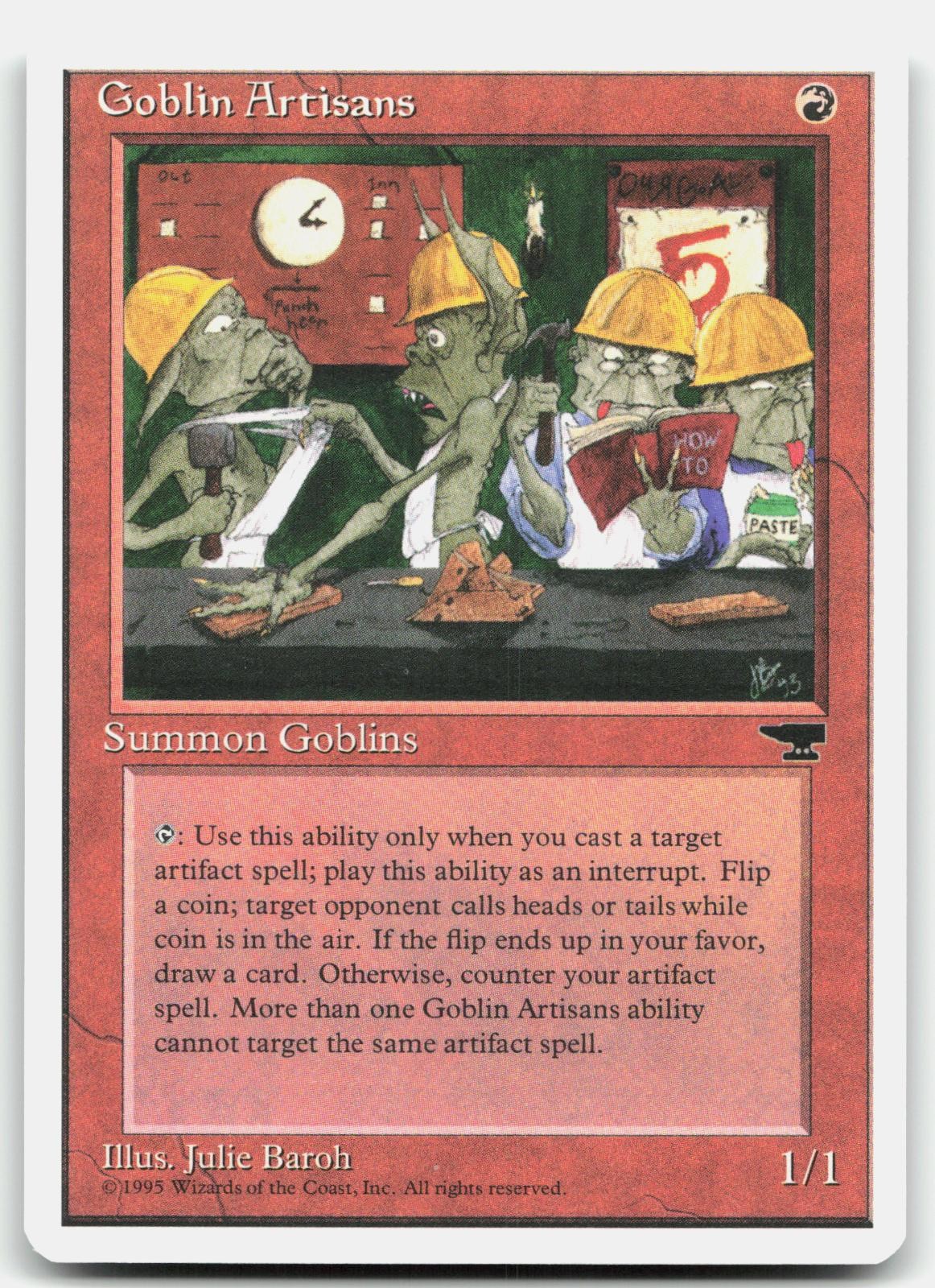 Goblin Artisans Uncommon Chronicles Magic: The Gathering Lightly Played