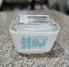 PYREX AMISH BUTTER PRINT REFRIGERATOR DISH WITH LID 501